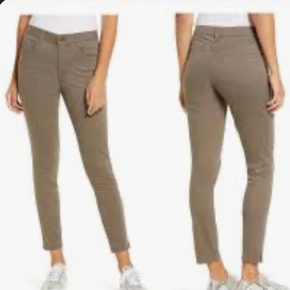 Wit & Wisdom ‘Ab'Solution mid rise Waist Slim Skinny Leg Pants brown Sz 0